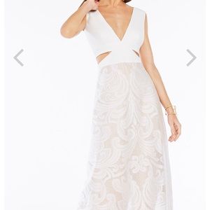 BCBG Marilyne Swirl Lace Cut-Out Dress